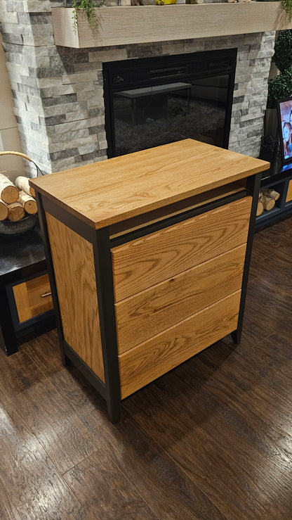 3 Chest Red Oak Dresser