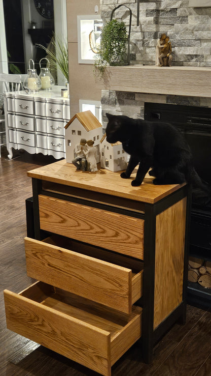 3 Chest Red Oak Dresser